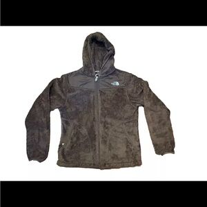 THE North Face Women's Oso Hoodie Small Full Zip Fleece Fuzzy Brown  See Photos